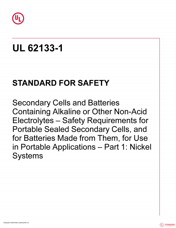 UL 62133-1 PDF UL 62133-1 PDF